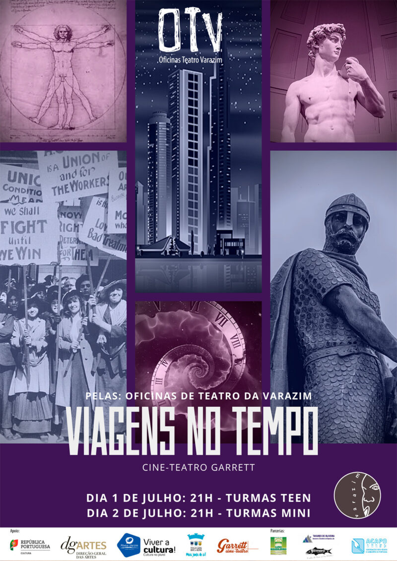 Cartaz de apresentação das Oficinas de Teatro da Varazim para o ano 2022